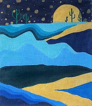 Moonset in the Desert