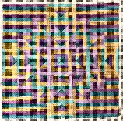 Purple Geo Square