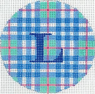 Bright Disk Letter - Madras Plaid