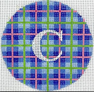 Bright Disk Letter - Madras Plaid