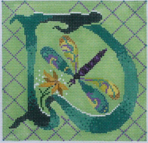 Letter D w/Dragonfly