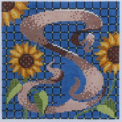 Letter S w/Sunflower