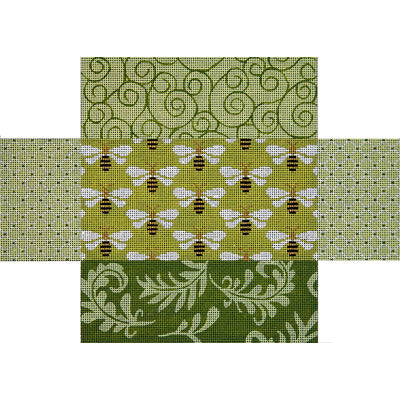 Green Patchwork w/Bees Brick Cover
