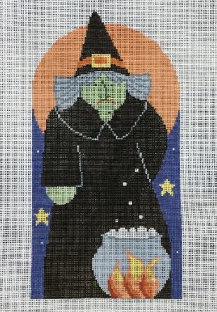 Witch w/Jack O Lantern Button