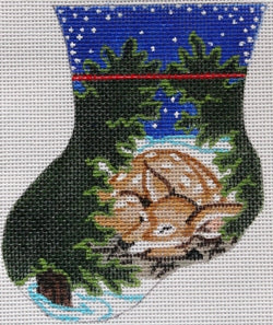 Sleeping Deer Mini Stocking
