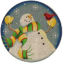 Cardinal Snowman