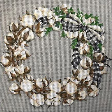 Cotton Boll Wreath