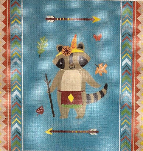 Tribal Raccoon w/Background