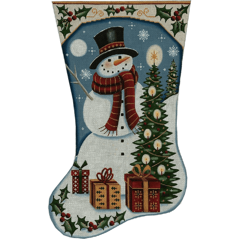 Red Snowman Stocking (Rebecca Wood )