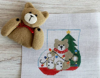 Teddy With Teddy Bear Mini Sock