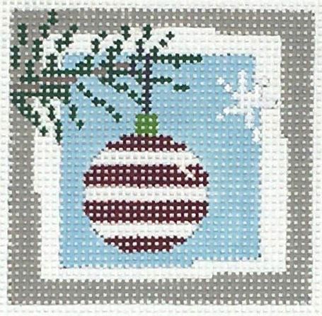 Red/White Striped Bauble