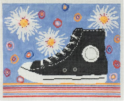 Sneaker w/White Blooms