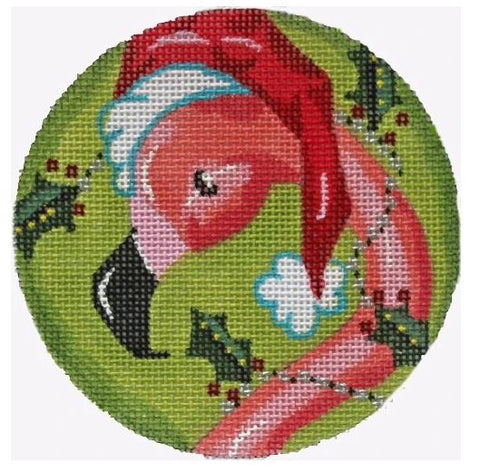 Flamingo In Santa Hat 