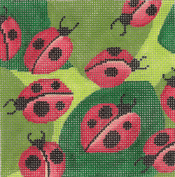 Lady Bugs on Green