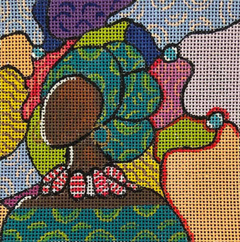 Teal Patterned Woman (Belina Buisson-Wright)