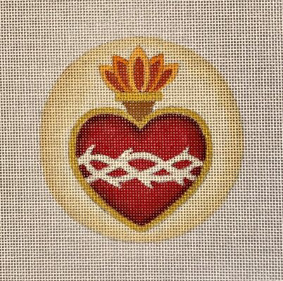 Sacred Heart Round Ornament