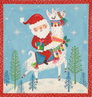 Santa Riding Llama 