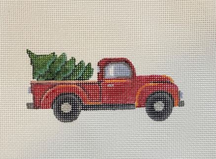 Red Truck w/Christmas Tree