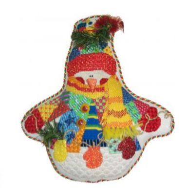 Patchwork Snowman w/Mittens