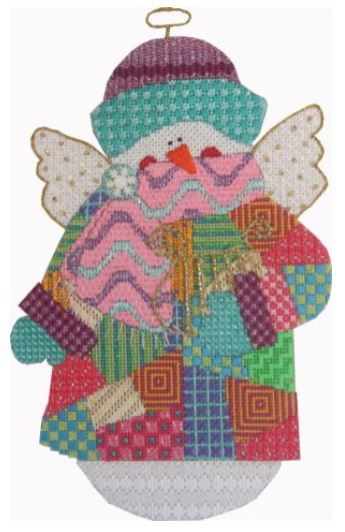 Patchwork Snowman Angel