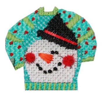 Snowman Face Ugly Sweater