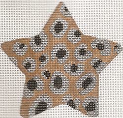 Star - Burlap Leopard