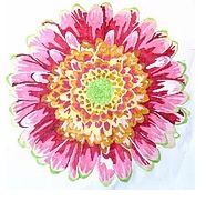 Fancy Pink Daisy Rug