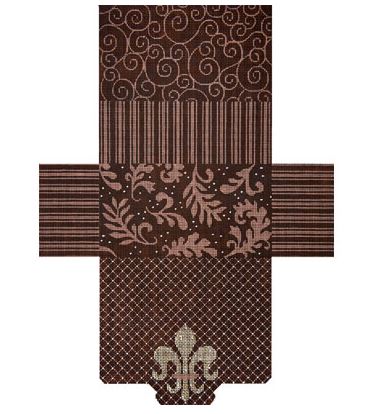 Fleur de Lis and Vines Brick Bag Purse