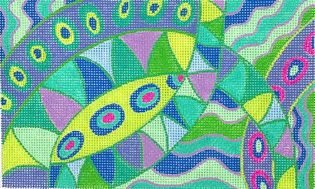 Clutch - Pucci-inspired Waves/Dots