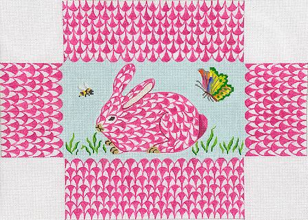 Pink Fishnet Bunny Brick Cover