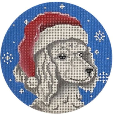 White Poodle Santa Dog