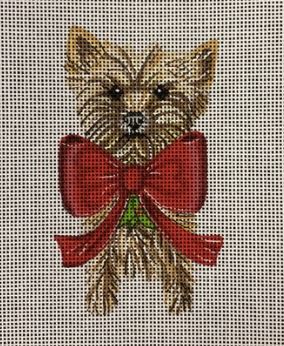 Holiday Yorkie Ornament