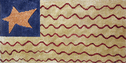 Waving Flag w/Bronze Star