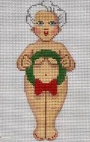 Naked Mrs Claus w/Wreath