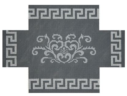 Filigree and Greek Key on Gray