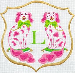 Staffordshire Long Tail Dogs w/Bows