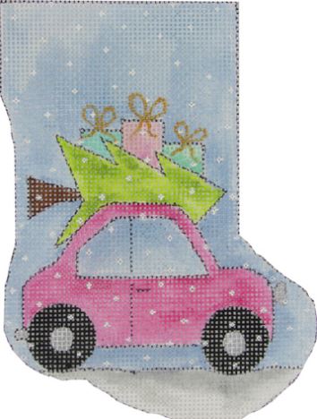 Pink Car w/Tree and Presents