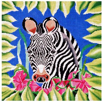 Zebra in Greens