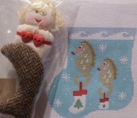 Seahorses w/Mermaid Mini Sock