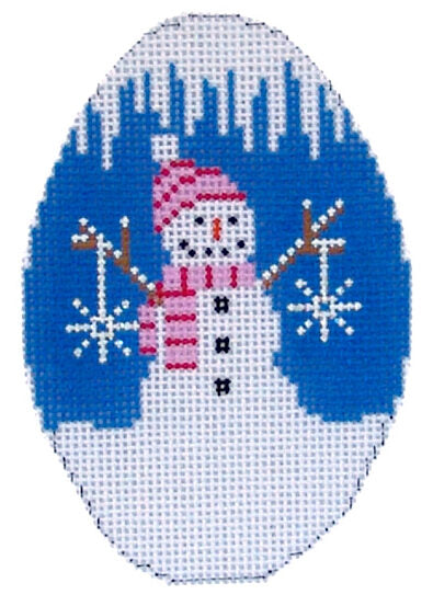 Petite Oval Snowman II