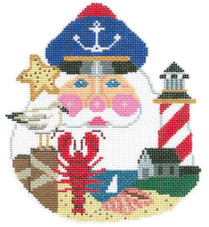 Nautical Santa Head