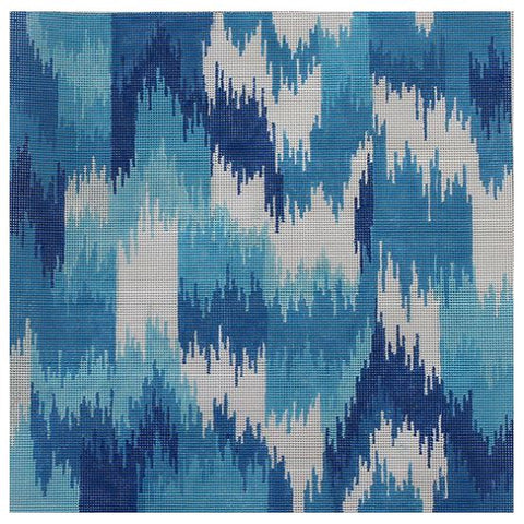 Ikat VII - Flame in Blues