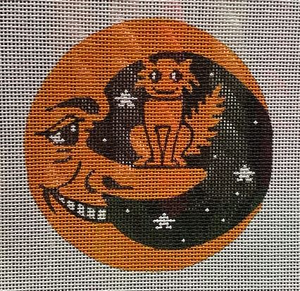 Orange Moon and Cat