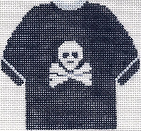 Jolly Roger Black T-Shirt (Silver Needle)