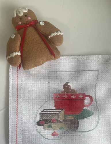 Cookies & Cappuccino w/Boy Mini Sock (Kathy Schenkel)