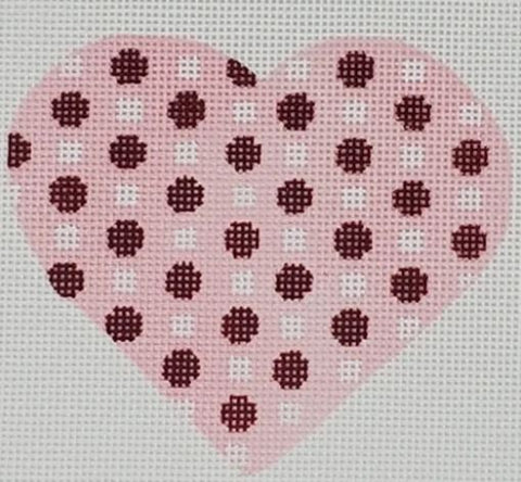 Heart - Red/White Dots