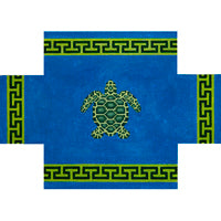 Snappy Turtle on Blue