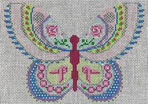 Pink Ribbon Butterfly