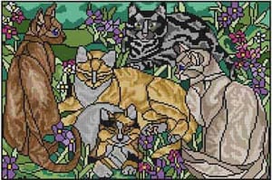 Stained Glass Cats