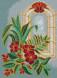 Stained Glass Hibiscus